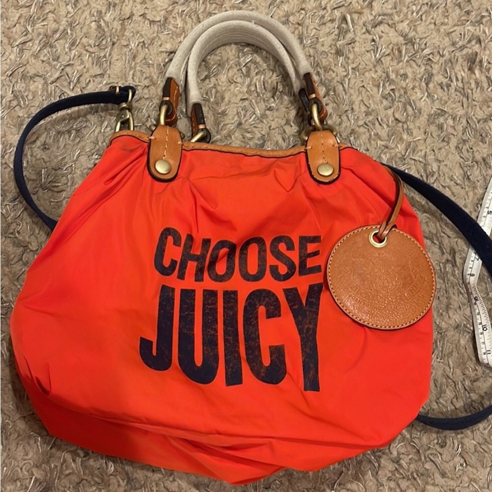 Juicy Couture Geometric Terry Cloth Shoulder
Handbag w/ Crossbody Strap